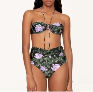 NWT - Agua by Agua Bendita - Bronce Peonia Ocaso Bikini Top & Bottom - Medium